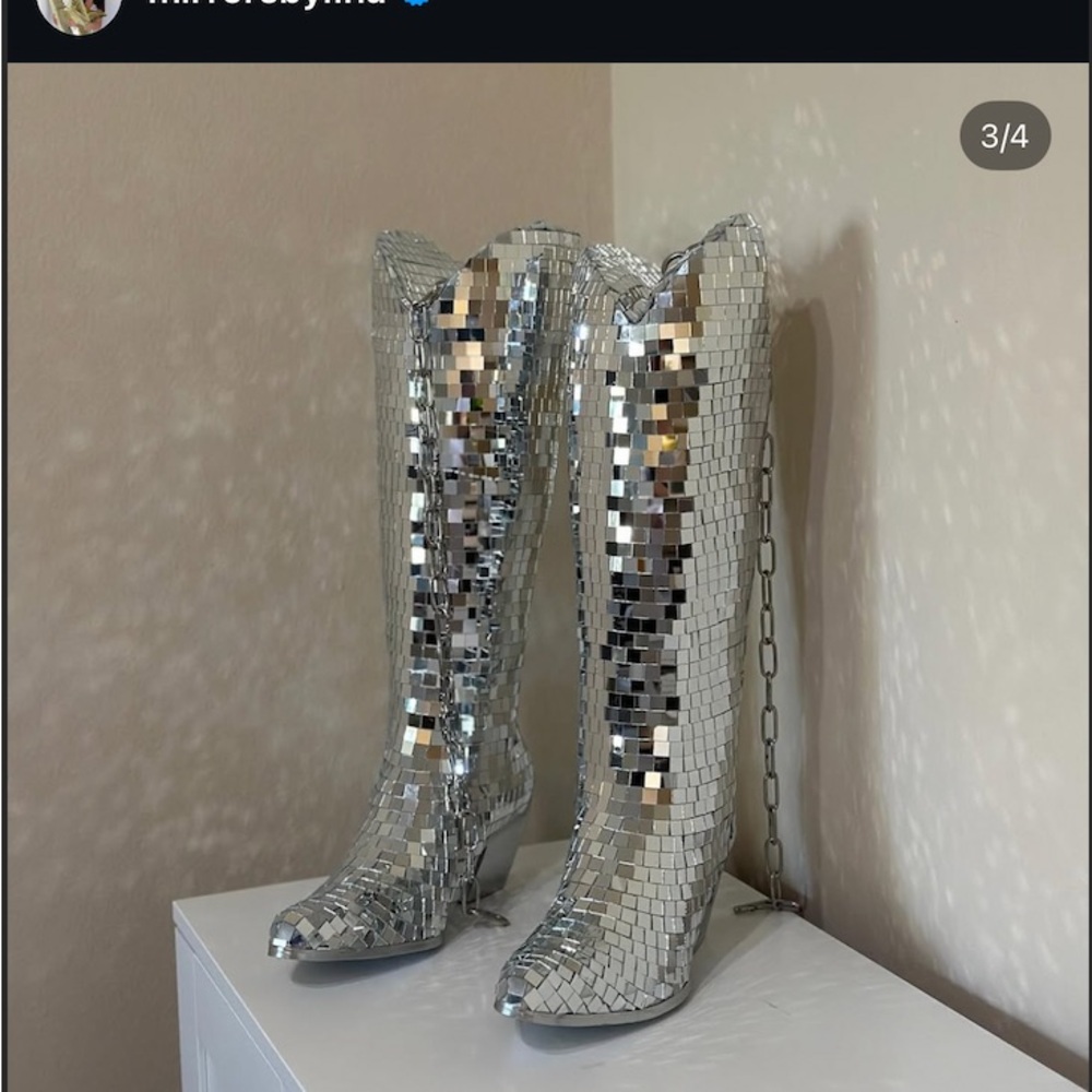 Custom Cowboy Disco Ball Boots